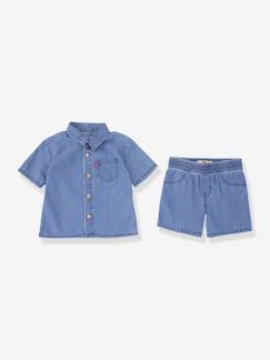 -Ensemble short chemise bébé denim