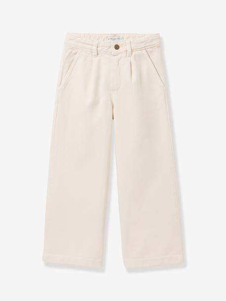 Fille-Pantalon large twill