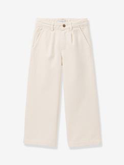 -Wijde  broek twill