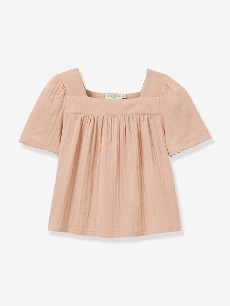 Fille-Chemise, blouse, tunique-Blouse gaze coton bio