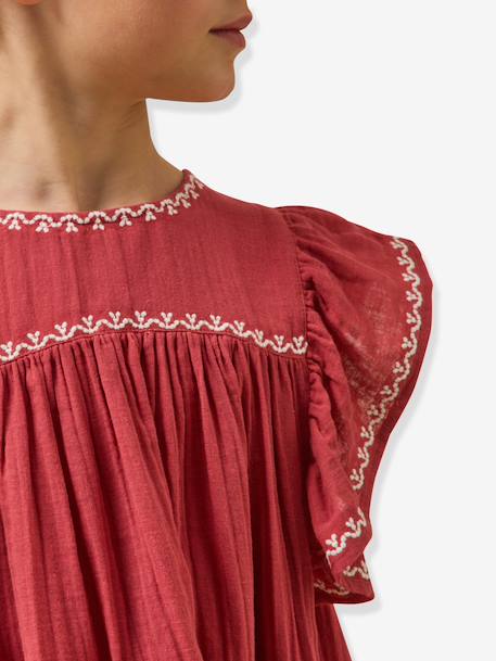 Robe longue broderie grenadine - vertbaudet enfant 