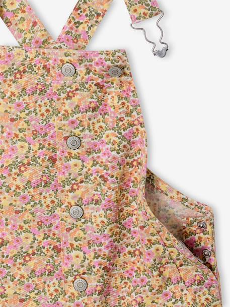 Combi korte salopet met bloemenprint meerkleurig - vertbaudet enfant 