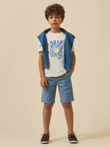 Short chino garçon bleu - vertbaudet enfant 
