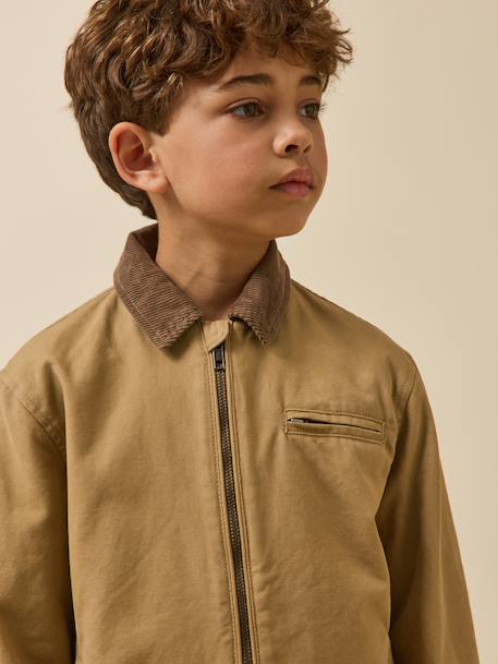 Twill jas karamel - vertbaudet enfant 