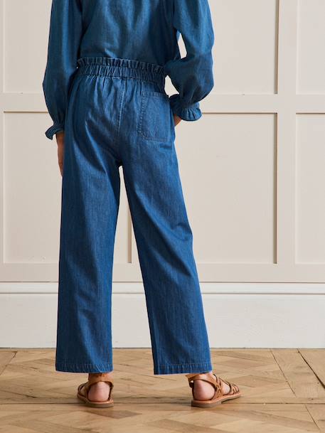 Pantalon ceinture denim denim brut - vertbaudet enfant 
