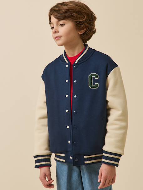 Veste Teddy style collège marine - vertbaudet enfant 