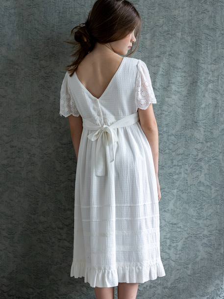 Robe longue fille blanc - vertbaudet enfant 