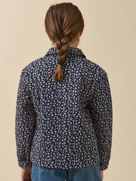 Veste fleurie bleu - vertbaudet enfant 