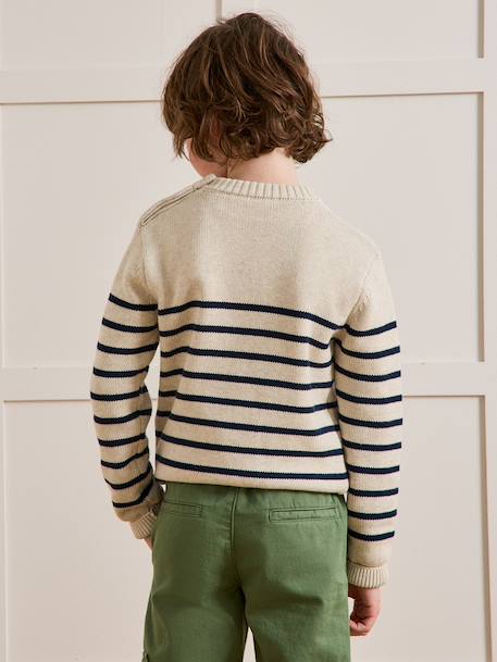 Pull rayé garçon rayé bleu - vertbaudet enfant 