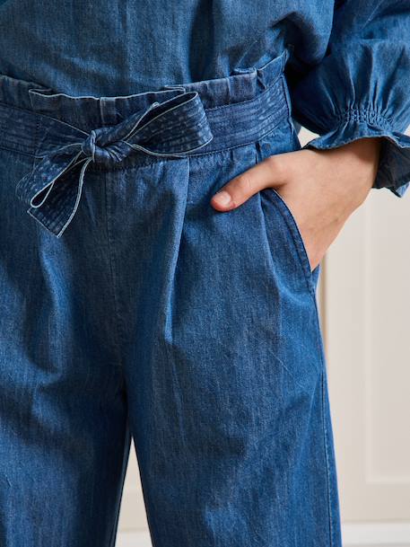 Pantalon ceinture denim denim brut - vertbaudet enfant 