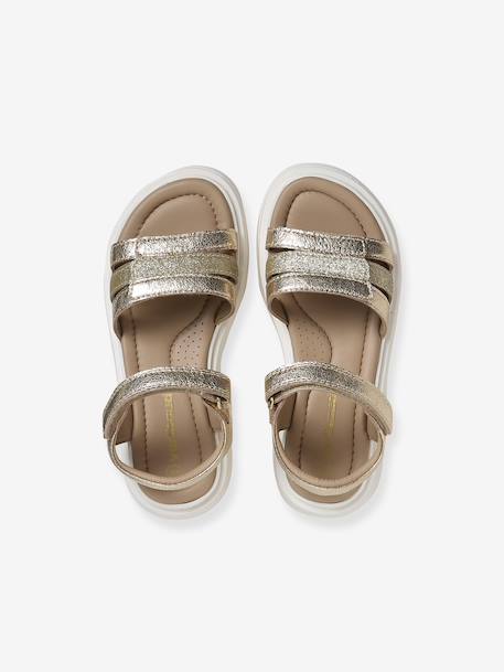 Sandales enfant fille cuir scratch or - vertbaudet enfant 