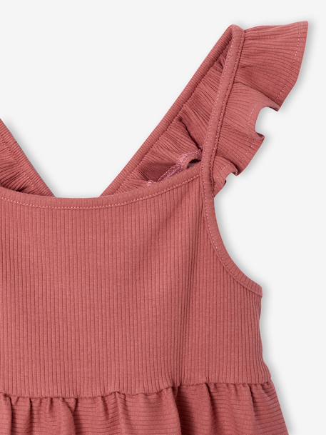 Meisjesjurk zonder mouwen marineblauw+oudroze - vertbaudet enfant 