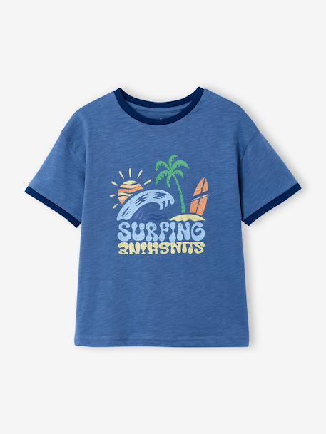T-shirt manches courtes bleu - vertbaudet enfant 