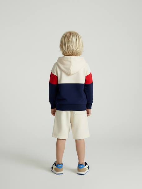 Bermuda sport jongen ecru+middenblauw - vertbaudet enfant 