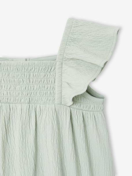 Combinaison bébé fille coton bio moutarde+vert d'eau - vertbaudet enfant 