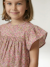 Robe fille en gaze de coton imprimée beige+beige imprimé+rose pâle+vanille - vertbaudet enfant 