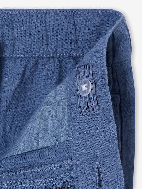 Lichte, dunne broek voor jongens blauw - vertbaudet enfant 