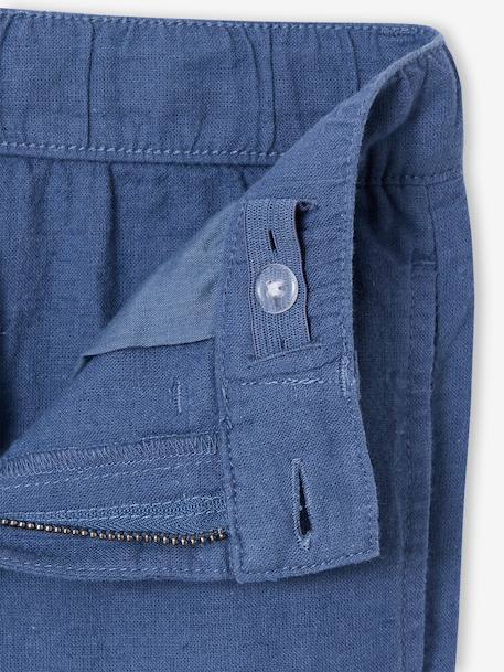 Pantalon garçon léger morphologie médium bleu - vertbaudet enfant 