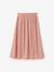 Jupe longue gaze de coton bio rose pâle - vertbaudet enfant 