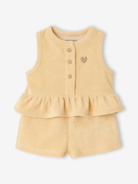 Ensemble top short jaune pâle - vertbaudet enfant 