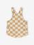 Salopette courte bébé molleton imprimé carreaux beige - vertbaudet enfant 