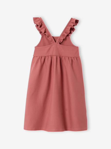 Meisjesjurk zonder mouwen marineblauw+oudroze - vertbaudet enfant 