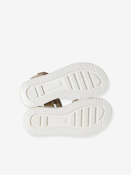 Sandales enfant fille cuir scratch or - vertbaudet enfant 