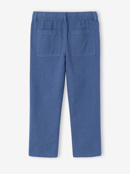 Pantalon garçon léger morphologie médium bleu - vertbaudet enfant 