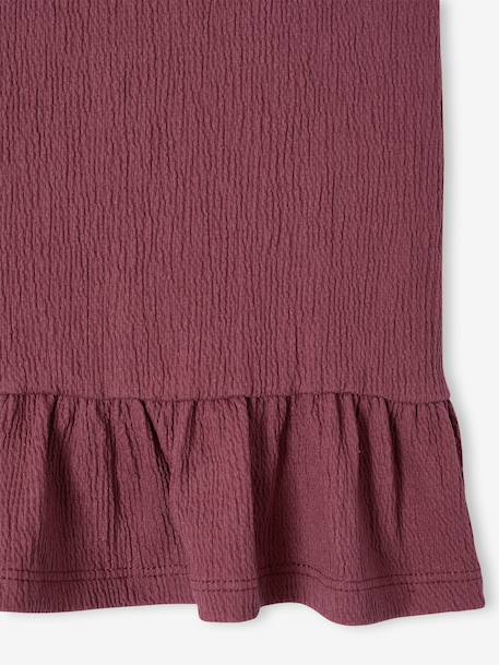Débardeur fille sans manche volants terracotta - vertbaudet enfant 