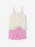 Lot de 2 pyjashort fleurs côtelés écru - vertbaudet enfant 