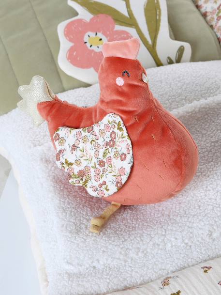 Zacht speelkleed CROQUE LA VIE beige+ecru+rood+sinaasappel - vertbaudet enfant 