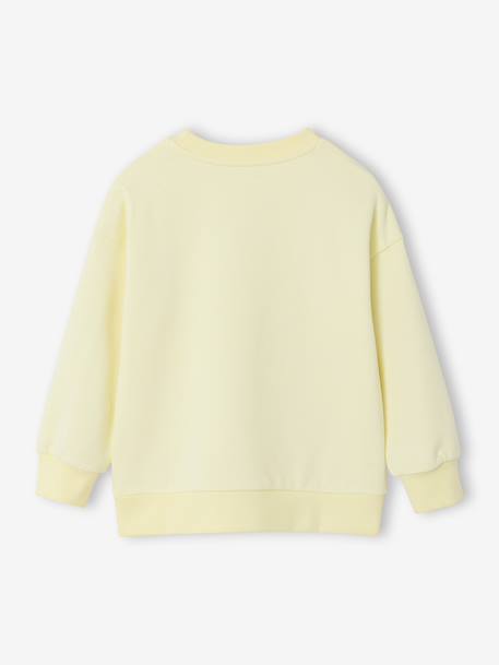 Sweater met ronde hals en lange mouwen blauwgroen+lichtgeel+mango - vertbaudet enfant 