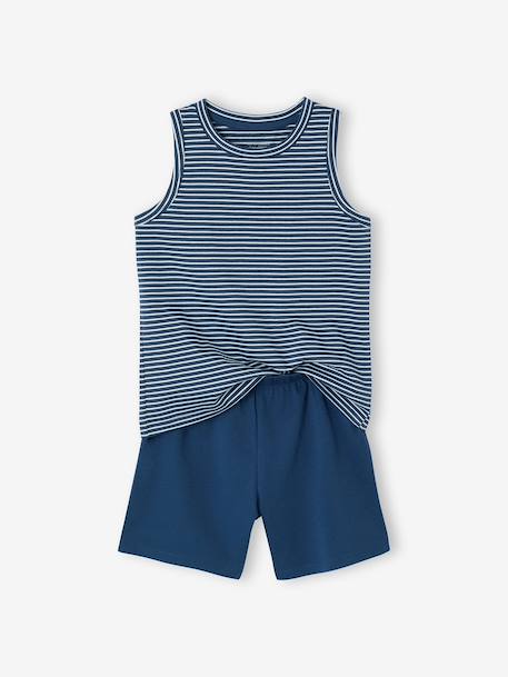 Lot 2 pyjashort garçon bleu - vertbaudet enfant 