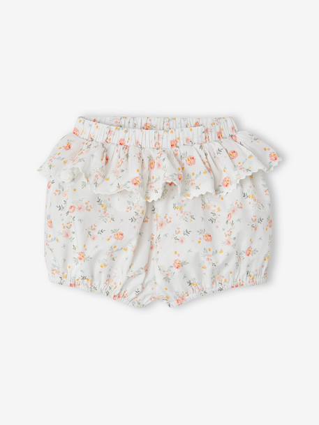 Set van 2 katoenen bloomershorts voor babymeisjes klei - vertbaudet enfant 