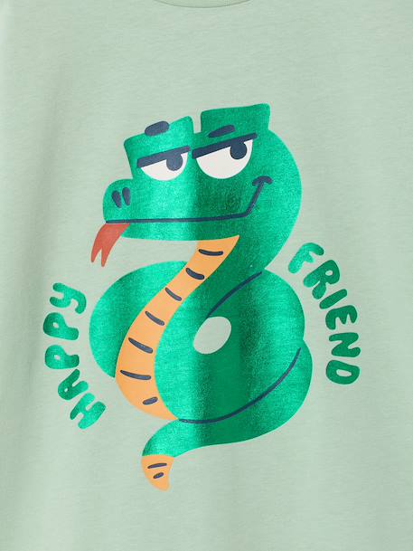 T-Shirt garçon motif brillant space bleu nuit+vert amande - vertbaudet enfant 