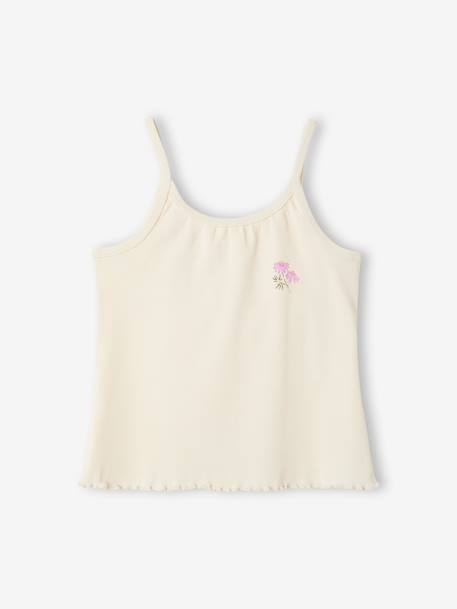 Lot de 2 pyjashort fleurs côtelés écru - vertbaudet enfant 