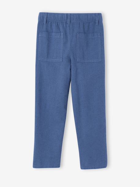 Pantalon garçon léger morphologie fin bleu - vertbaudet enfant 