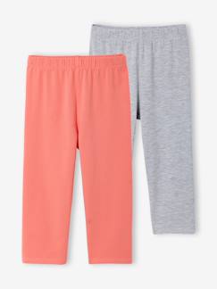 -Lot de 2 leggings fille mi-mollets