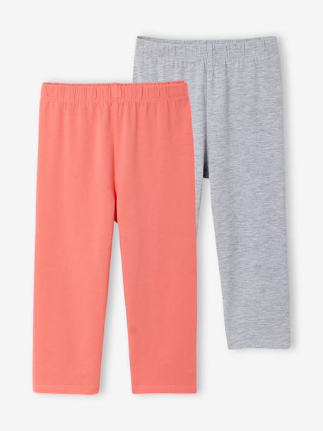 Fille-Legging-Lot de 2 leggings fille mi-mollets