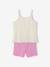 Lot de 2 pyjashort fleurs côtelés écru - vertbaudet enfant 