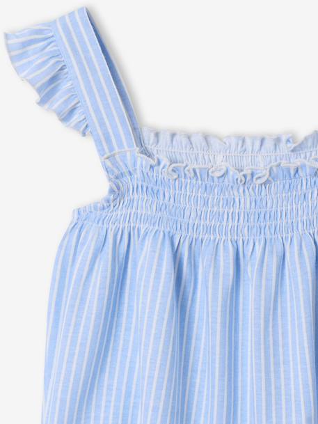 Pyjashort bretelle fille coton bleu ciel - vertbaudet enfant 