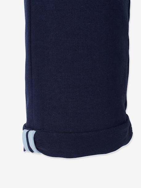 Pantalon garçon cérémonie chino en coton/lin beige+beige clair+bleu+marine foncé+vert sauge - vertbaudet enfant 