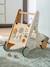 Loopwagen met remmen GREEN FOREST van FSC®-hout geel+rood - vertbaudet enfant 