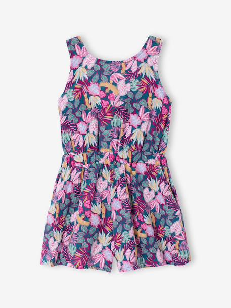 Fille-Salopette, combinaison-Combishort fille en gaze de coton
