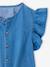 Blouse denim manches volantées bleu clair - vertbaudet enfant 