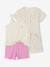 Lot de 2 pyjashort fleurs côtelés écru - vertbaudet enfant 
