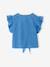 Blouse denim manches volantées bleu clair - vertbaudet enfant 