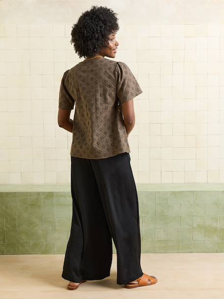 Pantalon fluide et large de grossesse bleu jean+noir+olive - vertbaudet enfant 
