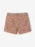 Bedrukte twill short voor meisjes beige - vertbaudet enfant 