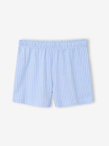 Pyjashort bretelle fille coton bleu ciel - vertbaudet enfant 